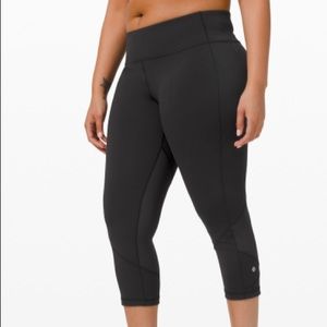 Lululemon NEW black Pace Rival Mid-Rise Crop 22”